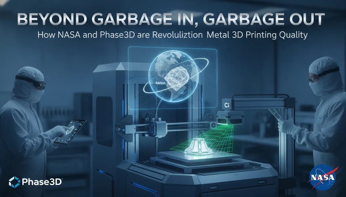 Beyond Garbage In, Garbage Out: How NASA and Phase3D are Revolutionizing Metal 3D Printing Quality visual summary