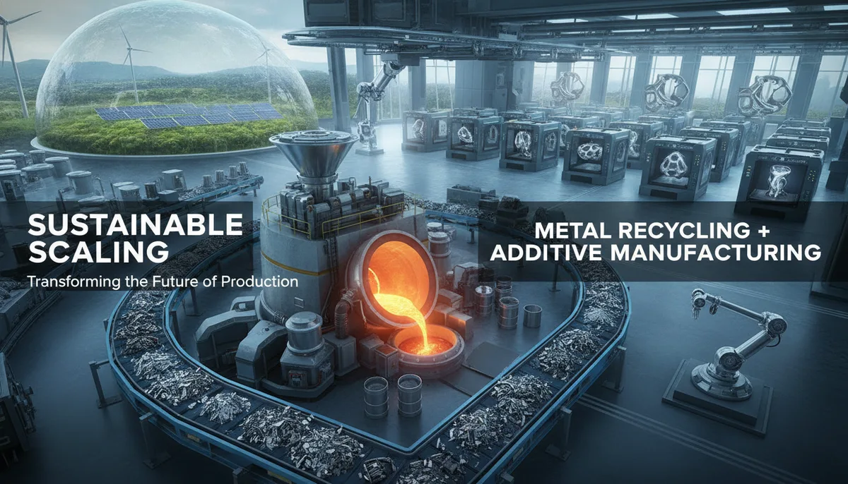 Sustainable Scaling: How Metal Recycling is Transforming Additive Manufacturing visual summary