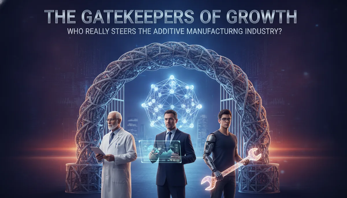 The Gatekeepers of Growth: Who Really Steers the Additive Manufacturing Industry? visual summary