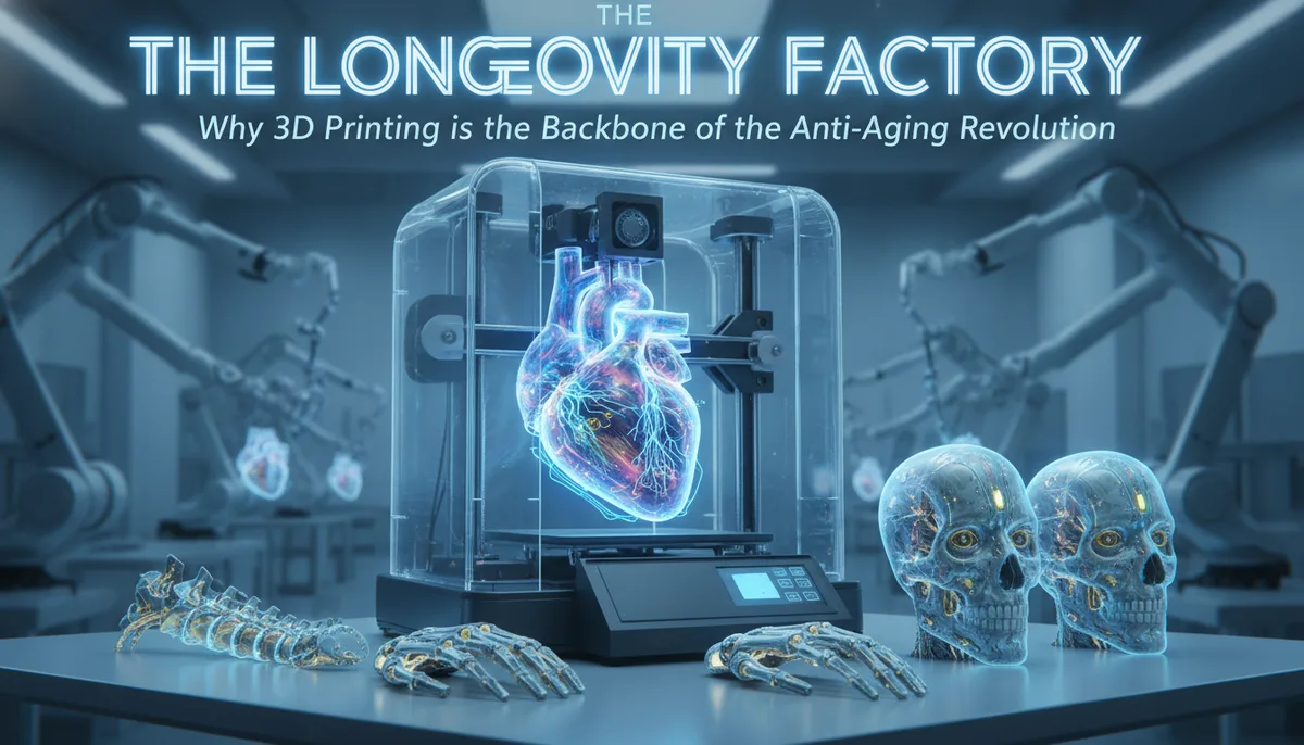 The Longevity Factory: Why 3D Printing is the Backbone of the Anti-Aging Revolution visual summary